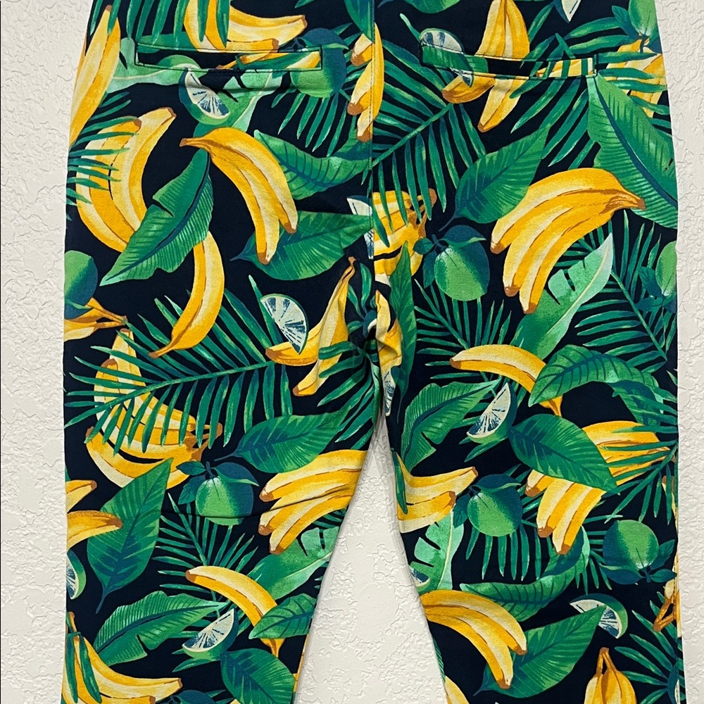 Old Navy Women’s Size 2 Green Tropical Banana Print Pixie Ankle Pants - Picture 10 of 11
